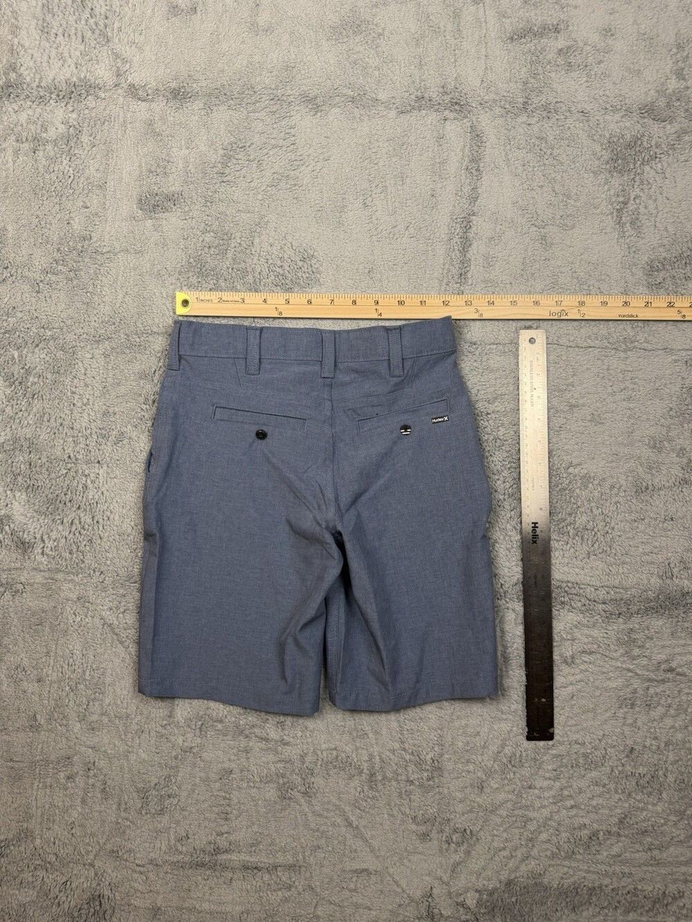 Hurley X Blue Flat-Front Shorts – Size Small